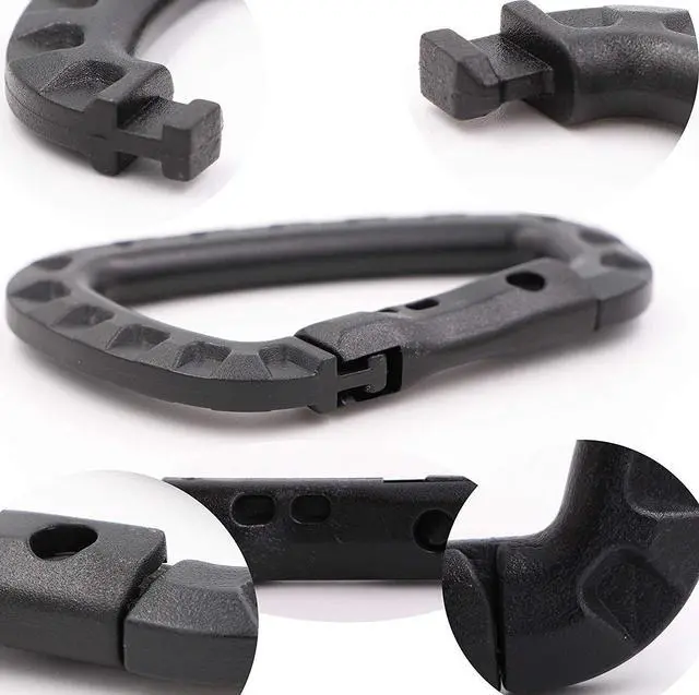 Alt view image 3 of 5 - Tactical Carabiner Keychain (Black)