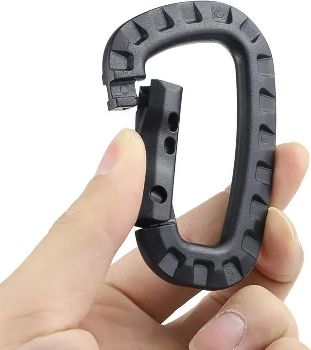Alt view image 4 of 5 - Tactical Carabiner Keychain (Black)