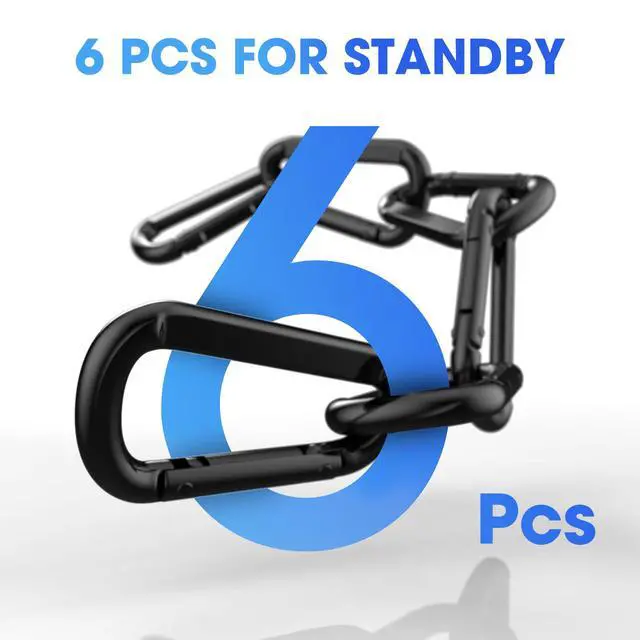 Alt view image 3 of 7 - Heavy Duty Carabiner Clip, Steel Carabiners 1100lbs 3" D Shaped Spring Hook Small Clips for Hammocks, Hiking, Keychains, Outdoors and Gym, Dog Leash and Key Ring (6PCS 3'' Clips)