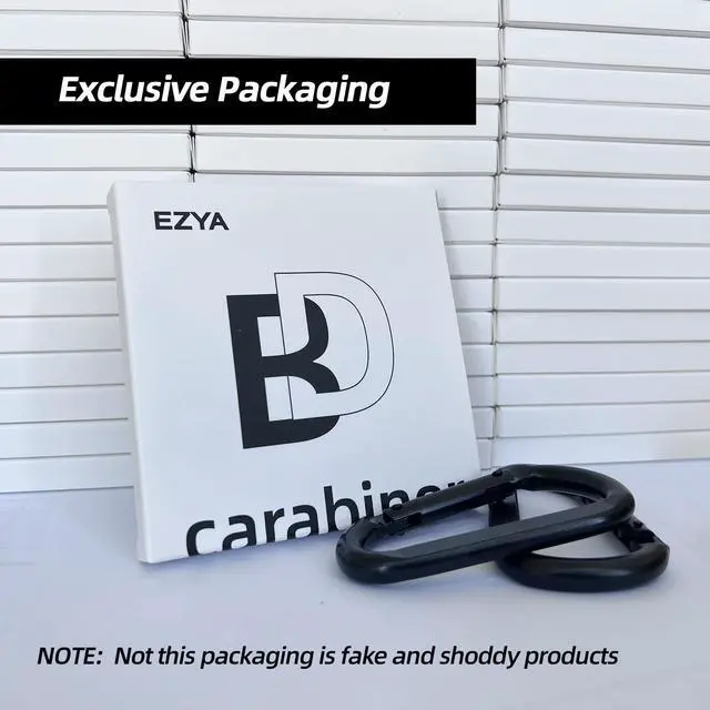 Alt view image 6 of 7 - Carabiner Clip, 860lbs, 3" Iron Heavy Duty Carabiner, D Shape Hook - Hammocks, Camping, Hiking Accessories, Keychains, Caribiniers for Dog Leash, Yoga Swing, Gym etc, Black