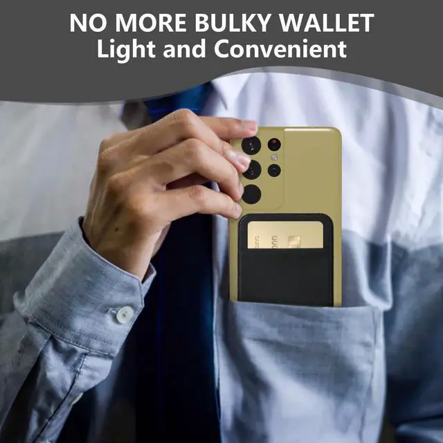 Alt view image 4 of 7 - 3 Pack Adhesive Phone Wallet Stick On for Back of Phone