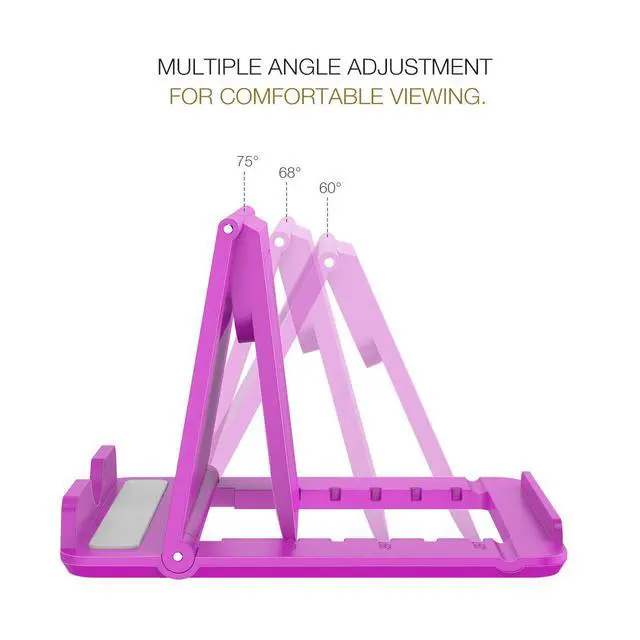 Alt view image 3 of 7 - 2 Pack Phone Tablet Stand, Foldable Desktop Holder for 4-11" Devices