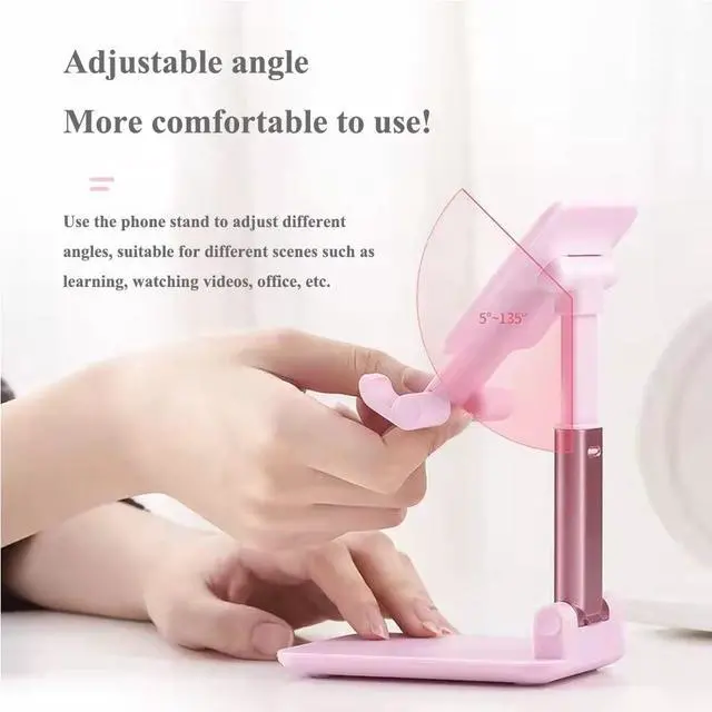 Alt view image 3 of 7 - 2 Pcs Cell Phone Stand for Desk Adjustable & Foldable Phone Holder