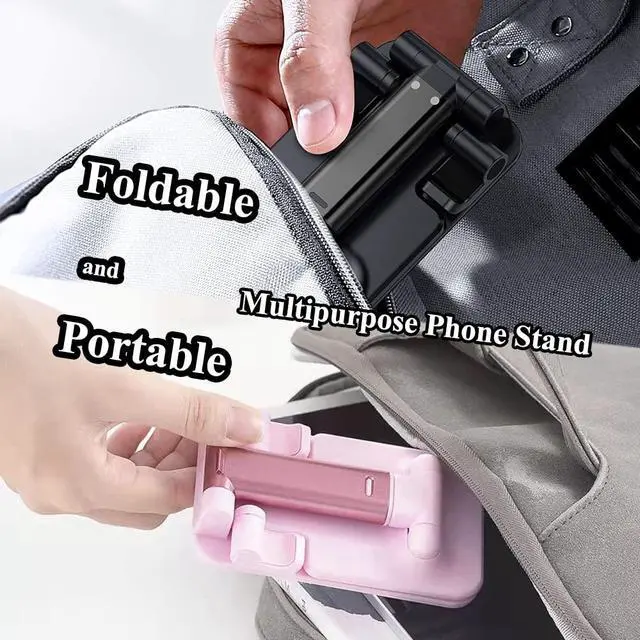 Alt view image 7 of 7 - 2 Pcs Cell Phone Stand for Desk Adjustable & Foldable Phone Holder