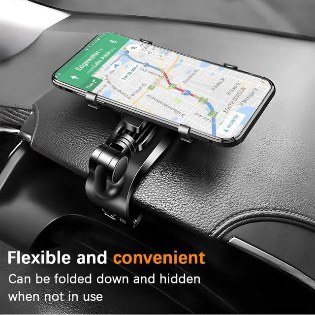 Alt view image 5 of 6 - 1400 Degree Rotating Car Phone Holder with Dashboard Clip