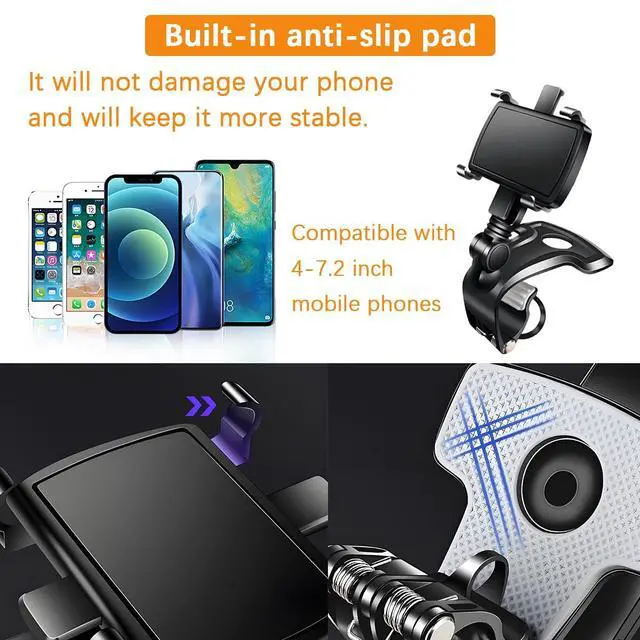 Alt view image 4 of 6 - 1400 Degree Rotating Car Phone Holder with Dashboard Clip