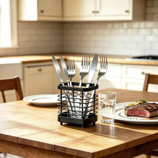 Alt view image 7 of 7 - Utensil Holder, Stainless Steel Utensil Drying Rack for Kitchen Counter