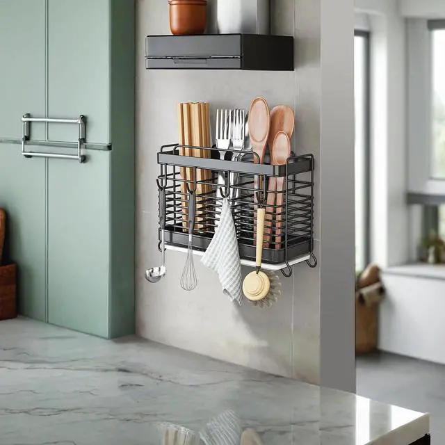 Alt view image 7 of 7 - Utensil Holder, Kitchen Utensil Drying Rack with Drain Tray