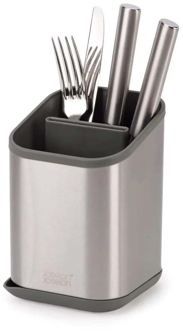 Main image of Duo Stainless Steel Silverware Flatware Drainer, Kitchen Utensil Organizer
