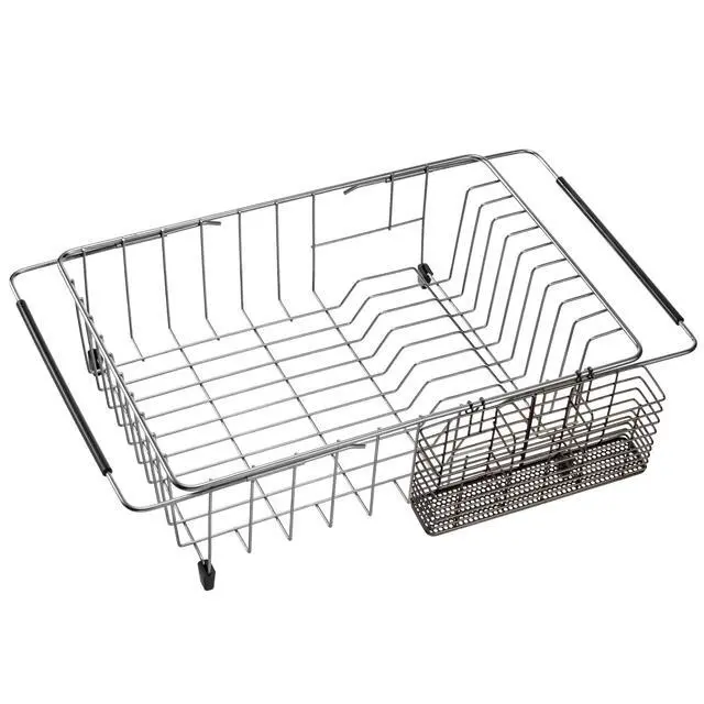 Alt view image 4 of 5 - Cutlery Utensil Silverware Drying Rack, Flatware Storage Solution Basket with Hooks for Kitchen Dish Drainer Dish Drying Rack, Rust Proof Nickel