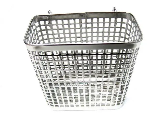 Alt view image 2 of 7 - Small Square Stainless Steel Perforated Cutlery Basket Sink Rack Storage Silver by Stopia