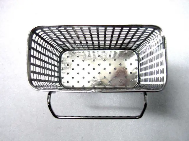 Alt view image 5 of 7 - Small Square Stainless Steel Perforated Cutlery Basket Sink Rack Storage Silver by Stopia