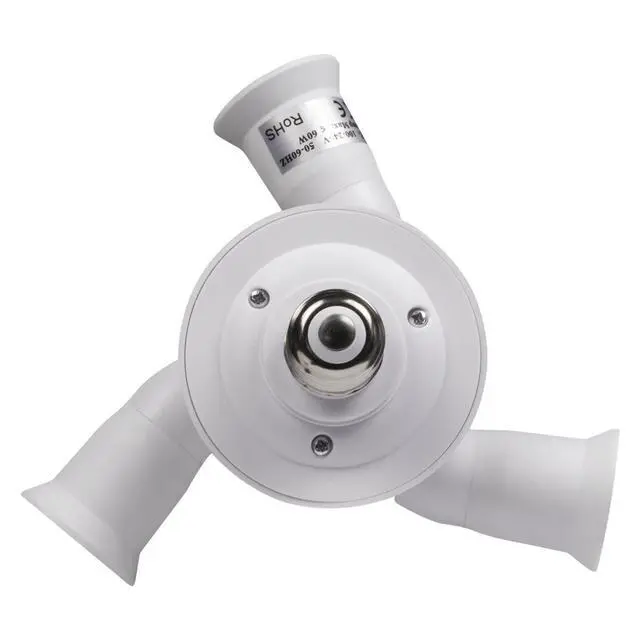 Alt view image 2 of 6 - 3 in 1 E26 Light Blulb Socket Splitter Adapter Converter 360 Degree Adjustable I Stardand LED Lamp Base Holder, Each Port 60 Watt, Total 180 Watt