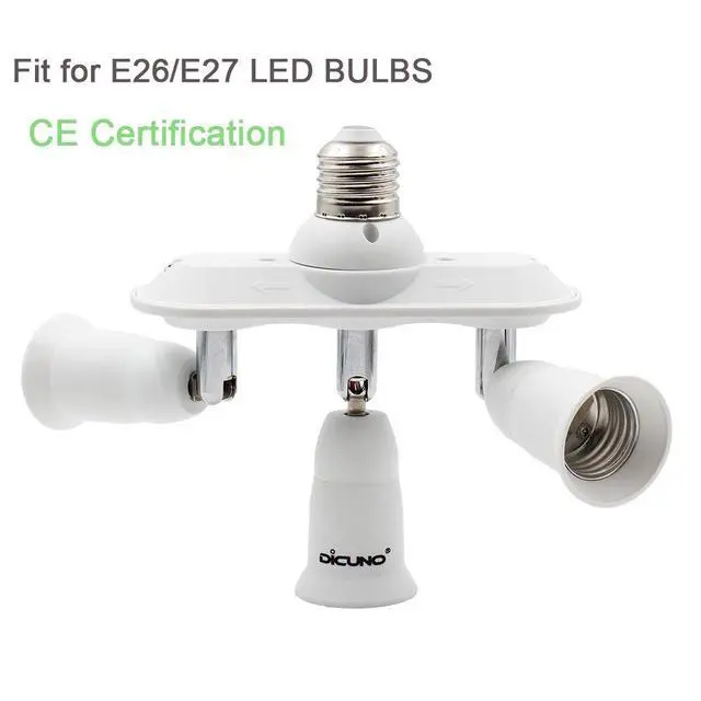 Alt view image 6 of 7 - Light Socket Splitter 3 Way Adapter, 3 in 1 E26 Socket Converter