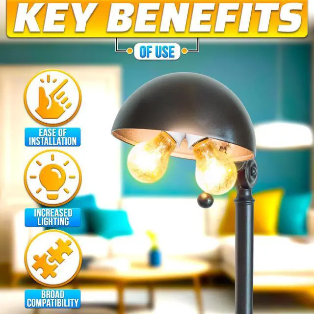 Alt view image 4 of 7 - 4 Pcs US Dual Light Bulb Splitter, E26 to E27, 660W, Heat Resistant