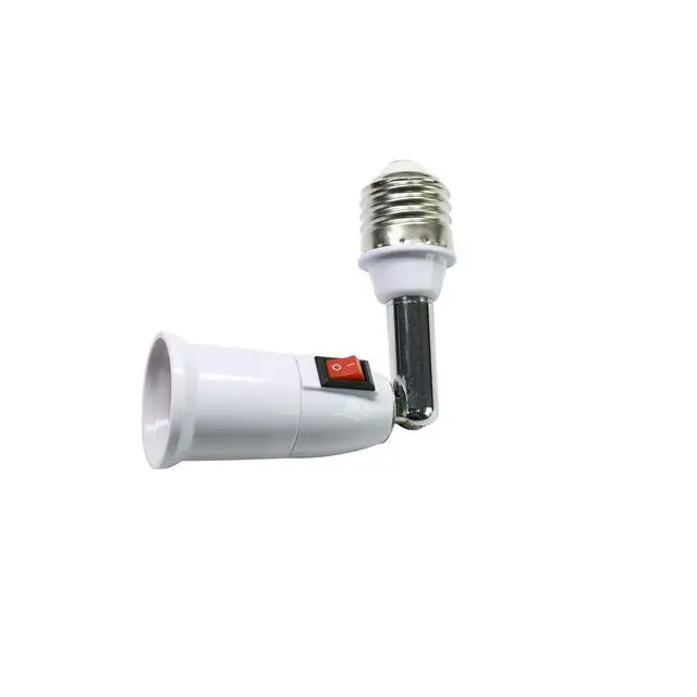 Alt view image 4 of 6 - Light Bulb Socket Extender, 360 Degrees Adjustable E26/E27 LED Bulb Socket Splitter Adapter with Switch Control, 180 Bendable Standard Lamp Extension Outlet Converter Adapter (1 in 1)