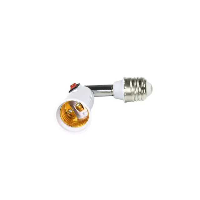 Alt view image 5 of 6 - Light Bulb Socket Extender, 360 Degrees Adjustable E26/E27 LED Bulb Socket Splitter Adapter with Switch Control, 180 Bendable Standard Lamp Extension Outlet Converter Adapter (1 in 1)