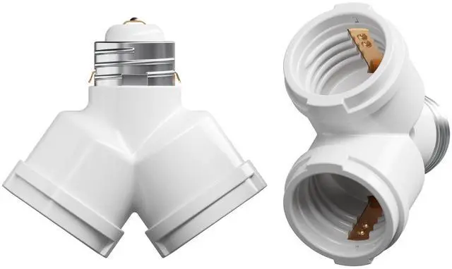 Main image of E26 Splitter Adapter 2 Pack, 1 to 2 E26 Socket, ETL Listed 660W