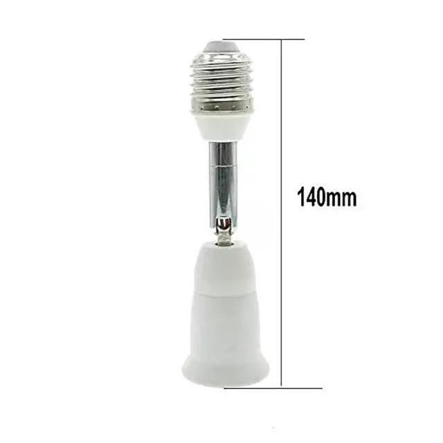 Alt view image 3 of 6 - E26/E27 Light Socket Extender, 4.5 Inch Extension,Adjustable Vertical 90°Horizontal 360°, 100V - 250V, Max 150W, Medium Screw Base Light Converter Socket Extender,2-Pack