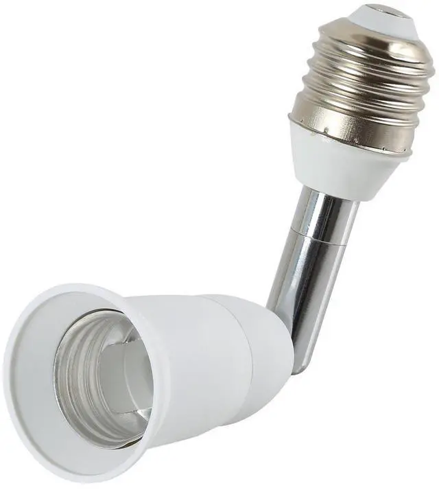Main image of Light Socket Extender 90 Degree Bending E27 to E27 Bulb Base Lamp Holder 180 Degree Adjustable Adapter