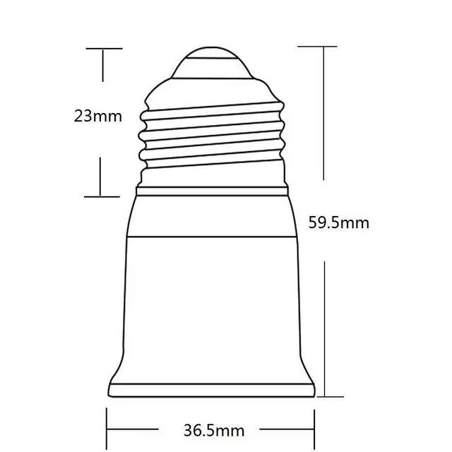 Alt view image 5 of 7 - YiLighting - UL (E26/E27 to E26/E27 Extender) - Standard Medium Edison Screw Lamp Base Socket Extender Adapter Extension (Pack of 1)