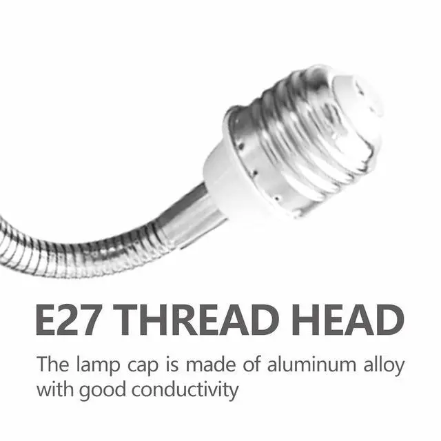 Alt view image 4 of 7 - E26/E27 Light Socket Extender Adapter,E26 to E26 Socket Extender, 58CM/22.5 Inch Extension,Bendable Flexible Gooseneck Adjustable Extension Socket Extender Adaptor (2-Pack)