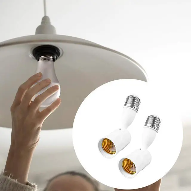 Alt view image 4 of 7 - E27 to E27 Socket Extender Rotatable Light Fixtures Adapter for LED Incandescent Fan Camera Rotatable Light Fixtures