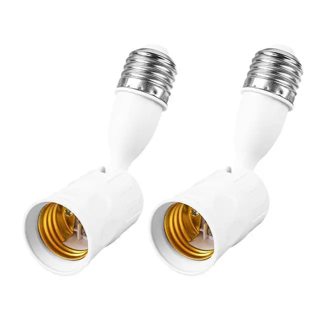 Alt view image 7 of 7 - E27 to E27 Socket Extender Rotatable Light Fixtures Adapter for LED Incandescent Fan Camera Rotatable Light Fixtures