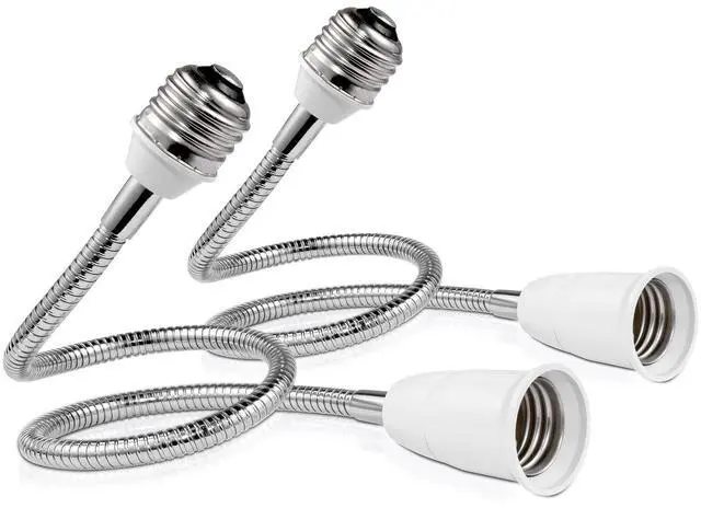 Main image of Light Socket Extender Adapter,Standard Bulb Screw Base 6inch 1ft 2ft Flexible Extension Adapter,Bendable Adjustable Extension Neck Grow Light Socket Stand