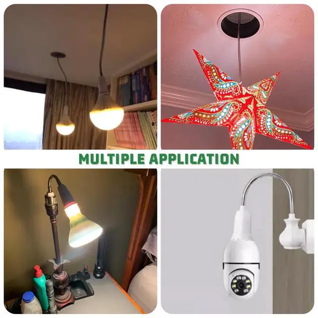 Alt view image 6 of 6 - Light Socket Extender Adapter,Standard Bulb Screw Base 6inch 1ft 2ft Flexible Extension Adapter,Bendable Adjustable Extension Neck Grow Light Socket Stand