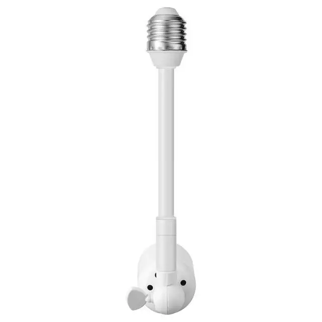 Alt view image 6 of 7 - Light Socket Extender, Metal Heavy Load-Bearing & Ceramics High Power Light Bulb Extention Adapter, 360° Direction Adjust Indoor/Outdoor (White, 10inch)