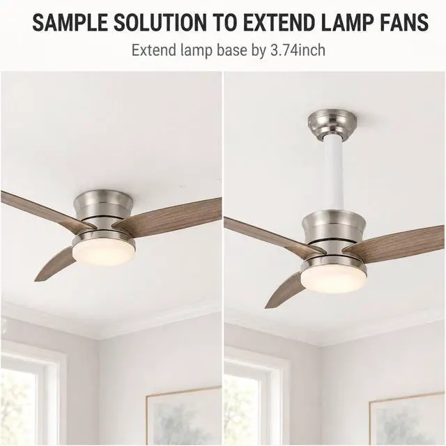 Alt view image 3 of 7 - Light Socket Extender, E26 Light Bulb Socket Extender Light Bulb Extension Sockets Standard Medium Base, 4.72 inch LED Sockets Extension Adapter for Screw in Ceiling Fan Light Fan Extenders