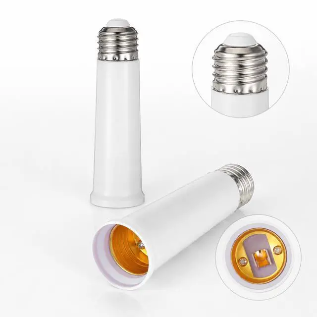Alt view image 7 of 7 - Light Socket Extender, E26 Light Bulb Socket Extender Light Bulb Extension Sockets Standard Medium Base, 4.72 inch LED Sockets Extension Adapter for Screw in Ceiling Fan Light Fan Extenders
