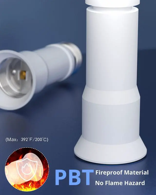 Alt view image 4 of 7 - E26 Light Socket Extender 4-Level Extendable, Light Bulb Extension
