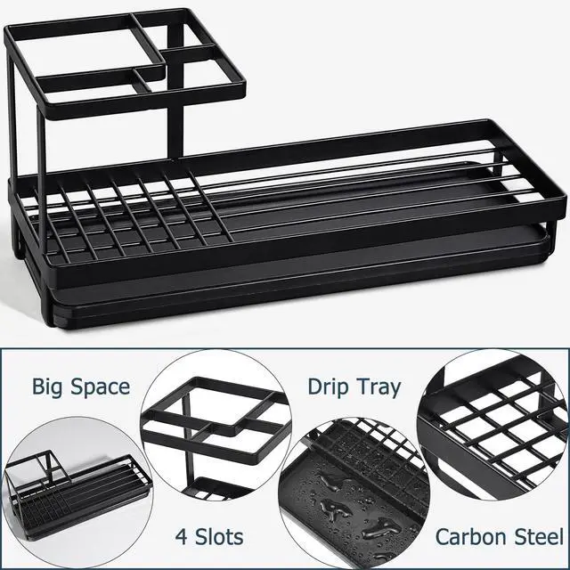 Alt view image 4 of 6 - Holders for Bathrooms, 4 Slots Metal Tooth Brushing Organizer