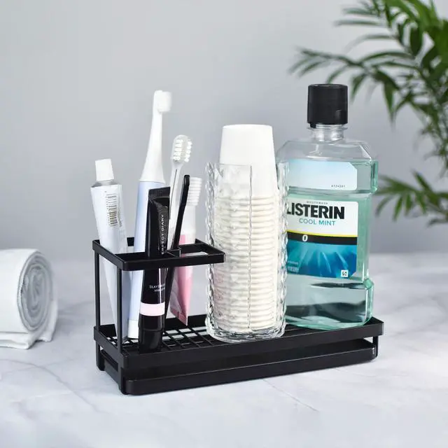 Alt view image 5 of 6 - Holders for Bathrooms, 4 Slots Metal Tooth Brushing Organizer