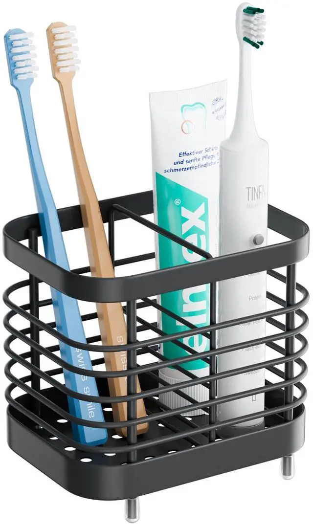 Main image of Steel Electric Toothbrush Holder for Bathroom Wall & Countertop