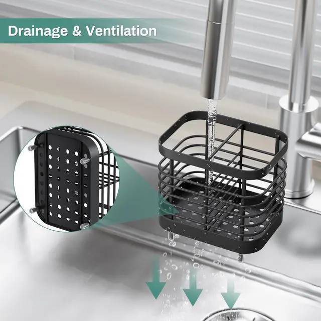 Alt view image 2 of 7 - Steel Electric Toothbrush Holder for Bathroom Wall & Countertop