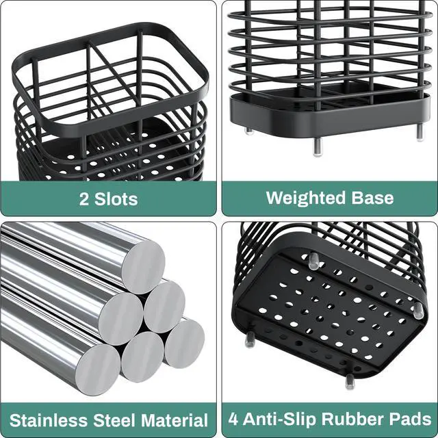 Alt view image 5 of 7 - Steel Electric Toothbrush Holder for Bathroom Wall & Countertop