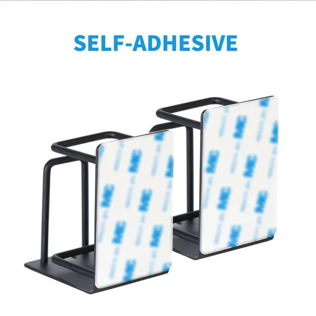 Alt view image 4 of 6 - Toothbrush Holder, 304 Stainless Steel Adhesive Wall Mounted Toothbrush Holder with 3-in-1 Function: Toothpaste, Toothbrush, and Rinse Cup Organizer - Black