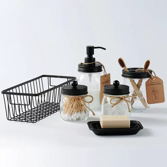 Alt view image 4 of 7 - Mason Jar Toothbrush Holders, Farmhouse Toothpaste Organizer, 1Pc