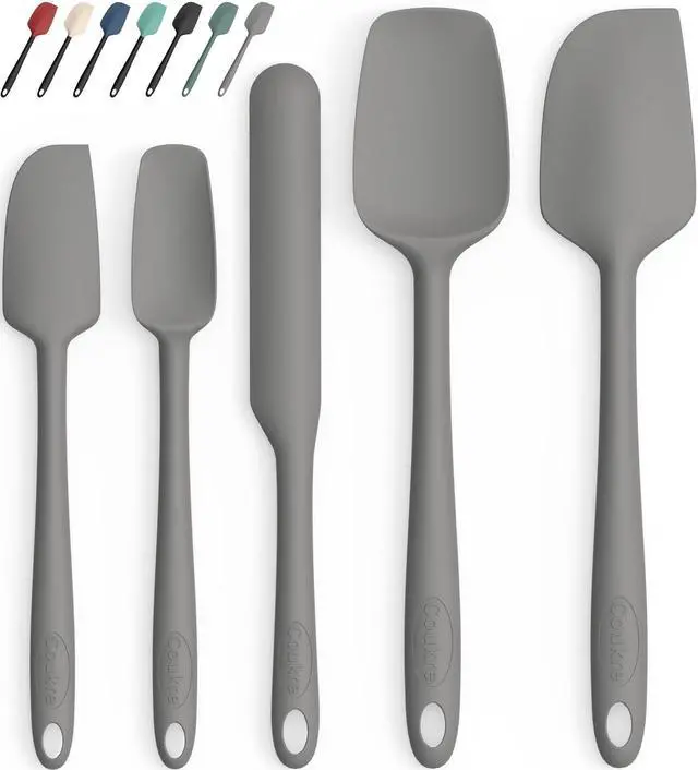 Main image of Silicone Spatula Set of 5,High Temperature Resistant, Food Grade Silicone, Dishwasher Safe, for Baking, Cooking (Pure Gray)