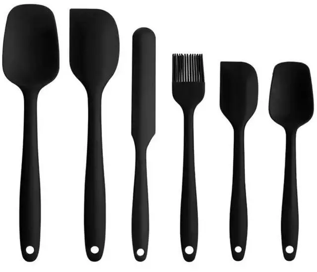 Main image of Silicone Spatula,Spatula Set of 6, High Temperature Resistant, Food Grade Silicone, Dishwasher Safe, for Baking, Cooking,Black