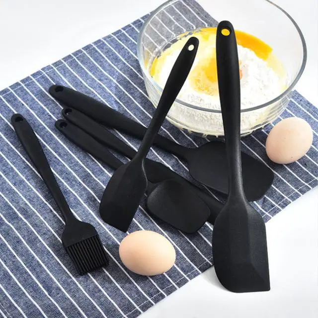 Alt view image 6 of 7 - Silicone Spatula,Spatula Set of 6, High Temperature Resistant, Food Grade Silicone, Dishwasher Safe, for Baking, Cooking,Black