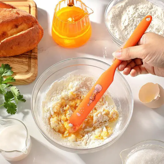 Alt view image 6 of 7 - 5PCS Silicone Rubber Spatula Set, DQELFA Heat Resistant Food Grade Spatulas for kitchen Use, Cooking and Baking, Dishwasher Safe