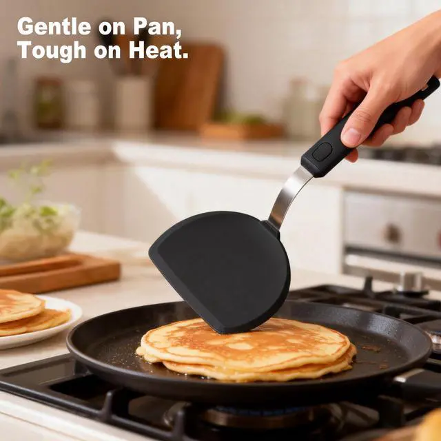 Alt view image 3 of 7 - 5 Piece Silicone Spatula Set for Nonstick Cookware