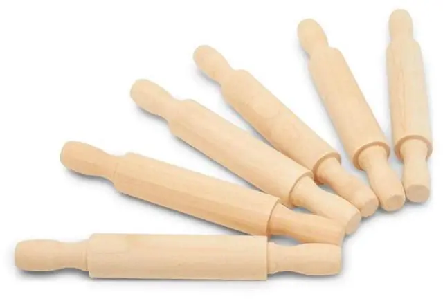 Main image of Mini Rolling Pin, 5 Inches Long, Pack of 12, Great for in The Kitchen, Play-doh, Crafting and Imaginative Play, by Woodpeckers