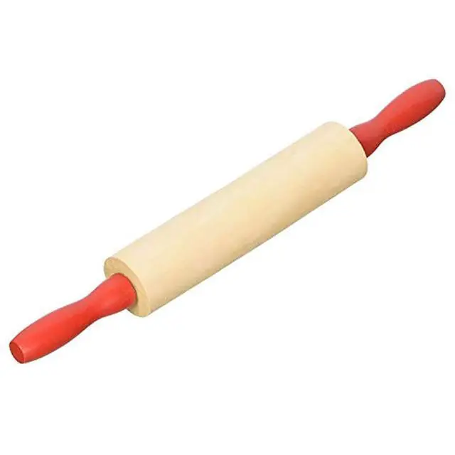 Alt view image 4 of 7 - 7.5 Inch 12-Pack Rolling Pin for Play Dough For Little Bakers, With Red Handles Arts and Crafts Clay Roller, 7.5" (Pack of 12)