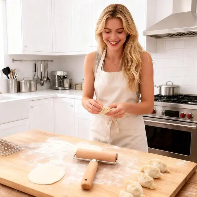 Alt view image 4 of 7 - Wooden Rolling Pin Set - Non-Stick Pizza & Dough Roller, Ergonomic Bakery Tool for Cookies, Pie, Bread Dough | Heavy Duty, Easy Clean, Compact Storage | Kitchen Gadget Essential