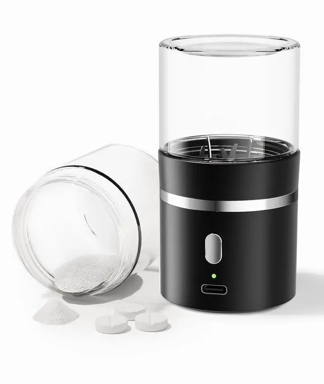 Main image of Electric Pill Crusher, Portable Cordless Pill Crusher Fine Powder for Travel, Easily Crush Small and Large Pills & Vitamins for Elderly, Pets (Black)